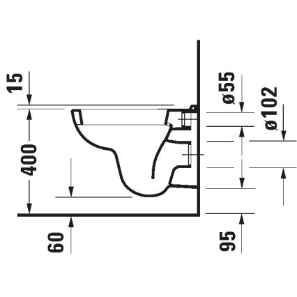 Duravit 22110900002 - Závesné WC D-CODE keramika/lesklá biela