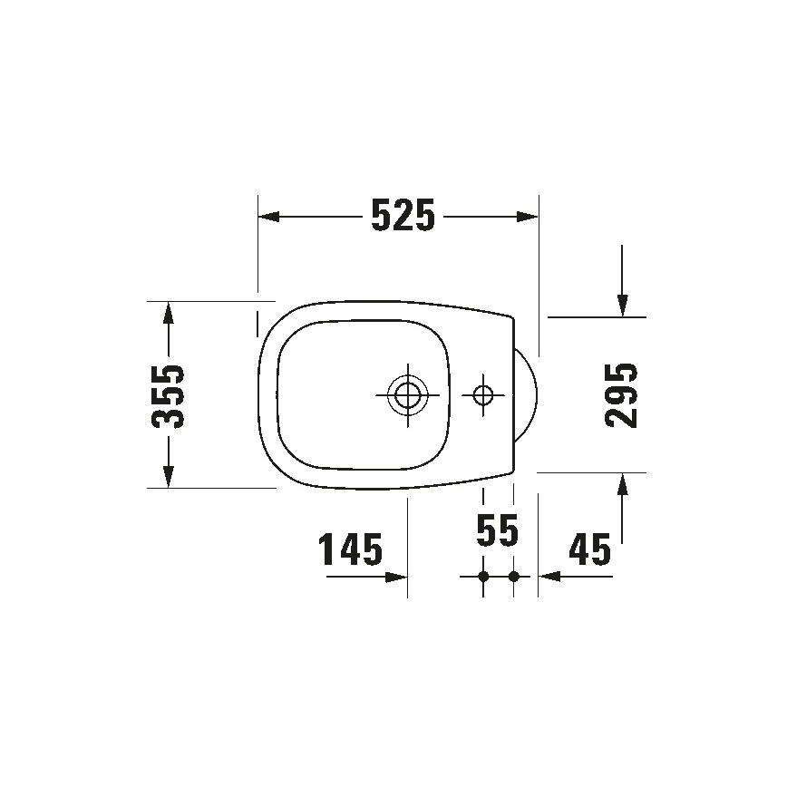 Duravit 22371000002 - Stojací bidet D-CODE 35,5x52,5 cm keramika/lesklá biela