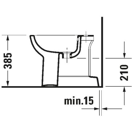 Duravit 22371000002 - Stojací bidet D-CODE 35,5x52,5 cm keramika/lesklá biela