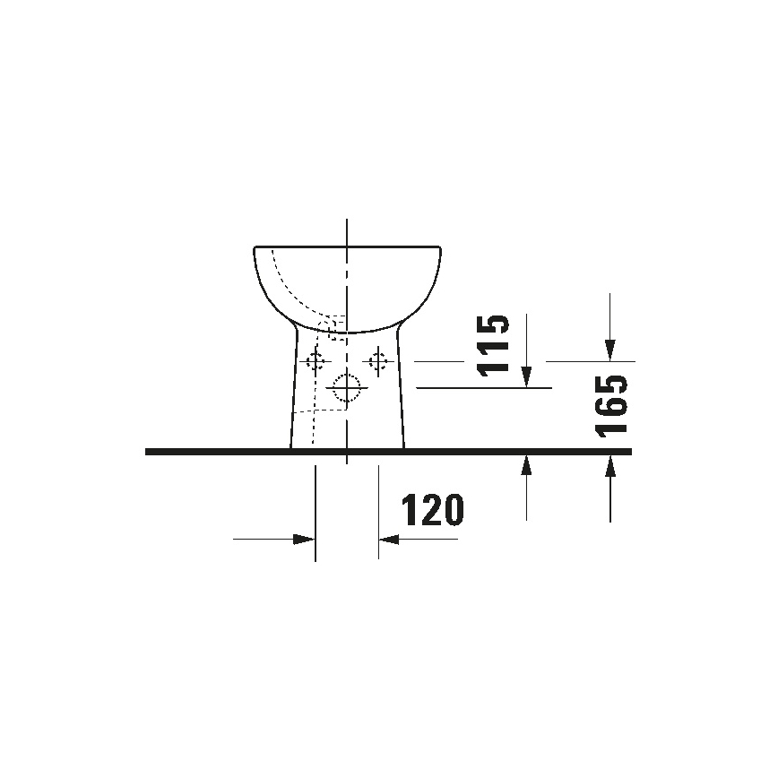 Duravit 22371000002 - Stojací bidet D-CODE 35,5x52,5 cm keramika/lesklá biela