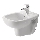 Duravit 22371500002 - Závesný bidet D-CODE keramika/lesklá biela