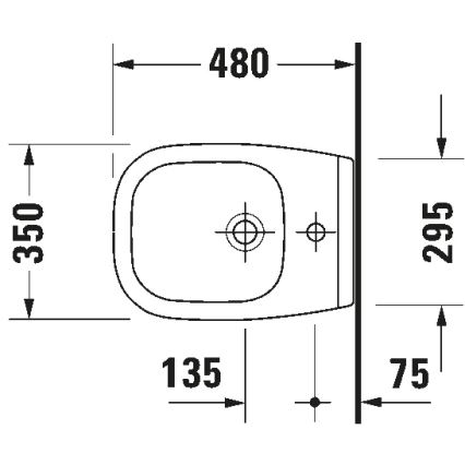 Duravit 22371500002 - Závesný bidet D-CODE keramika/lesklá biela
