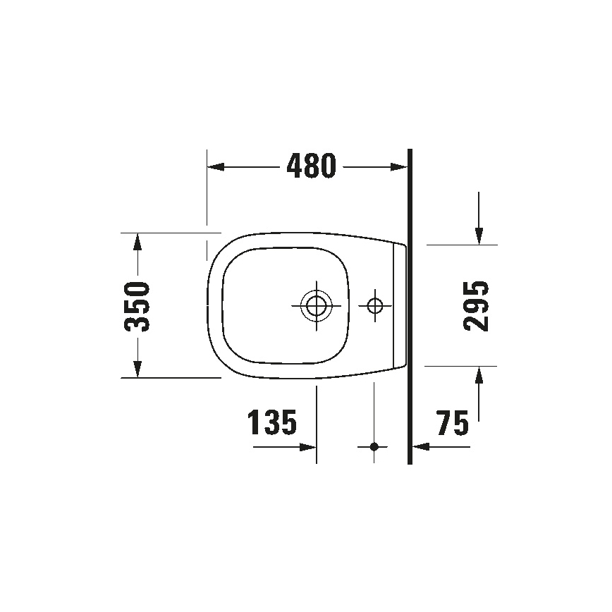Duravit 22371500002 - Závesný bidet D-CODE keramika/lesklá biela