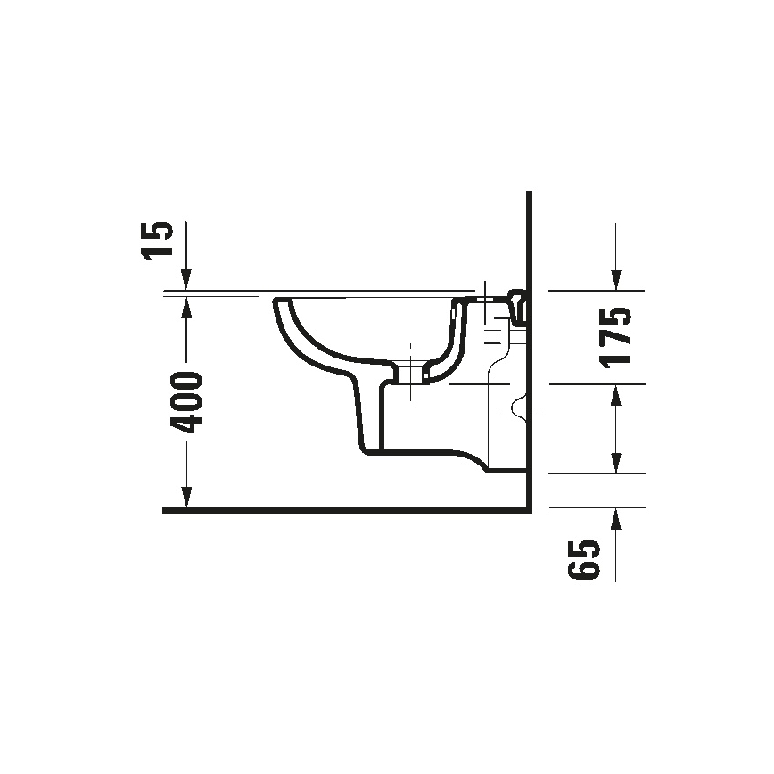 Duravit 22371500002 - Závesný bidet D-CODE keramika/lesklá biela