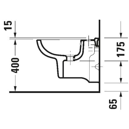 Duravit 22371500002 - Závesný bidet D-CODE keramika/lesklá biela
