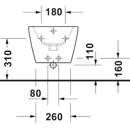 Duravit 2294150000 - Závesný bidet D-NEO keramika/lesklá biela