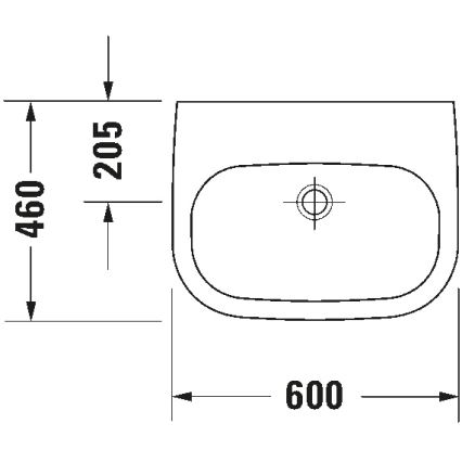 Duravit 23116000702 - Závesné umývadlo D-CODE 60x46 cm keramika/lesklá biela