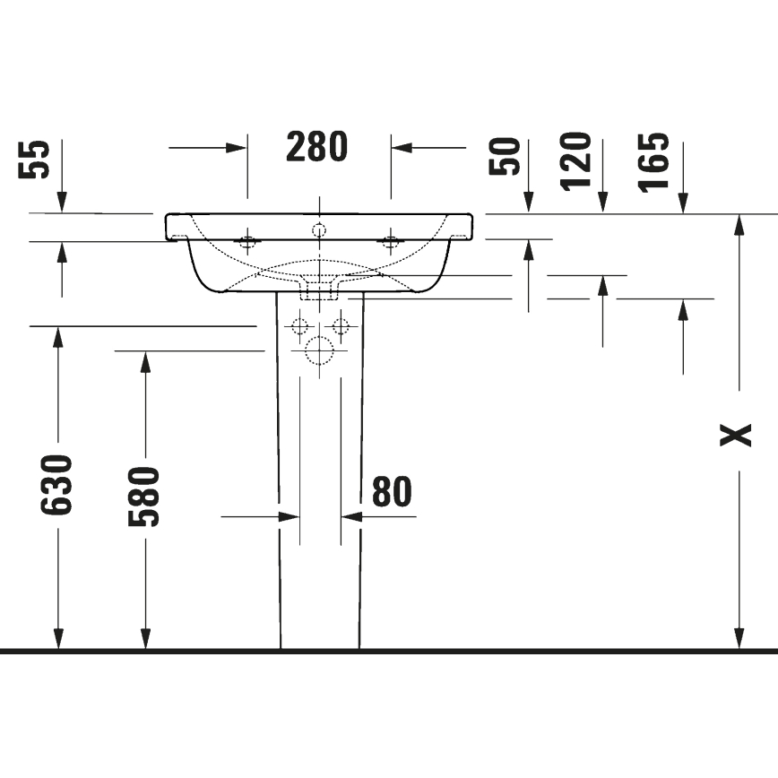 Duravit 23996000002 - Závesné umývadlo D-CODE 60x48 cm keramika/lesklá biela