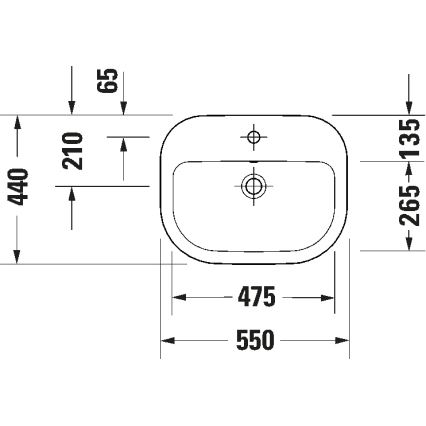 Duravit 24025500002 - Závesné umývadlo D-CODE 55x44 cm keramika/lesklá biela