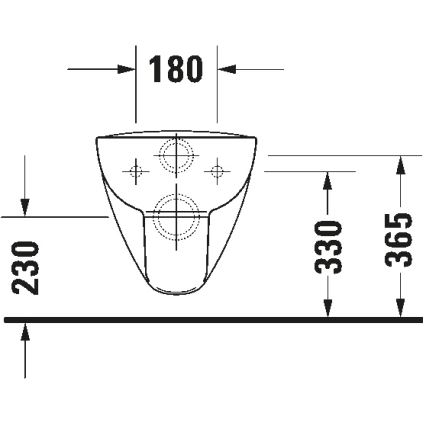 Duravit 25700920002 - Závesné bezokrajové WC D-CODE, keramika / lesklá biela