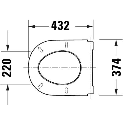 Duravit 28210000 - WC sedátko D-CODE 37,4x43,3 cm biela