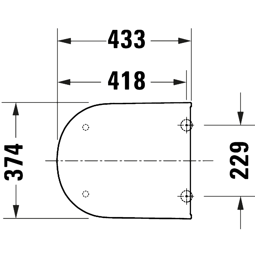 Duravit 28210000 - WC sedátko D-CODE 37,4x43,3 cm biela