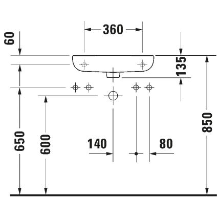 Duravit 7065000092 - Závesné umývadlo D-CODE 50x22 cm keramika/lesklá biela