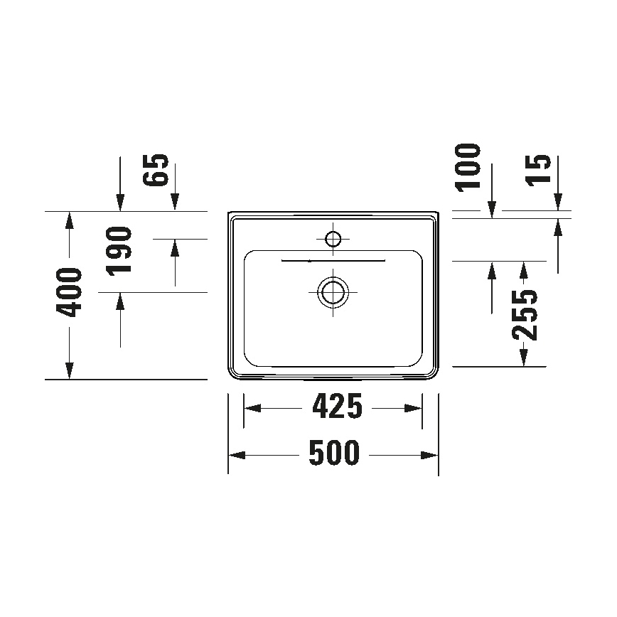 Duravit 742500000 - Závesné umývadlo D-NEO 50x40 cm keramika/lesklá biela