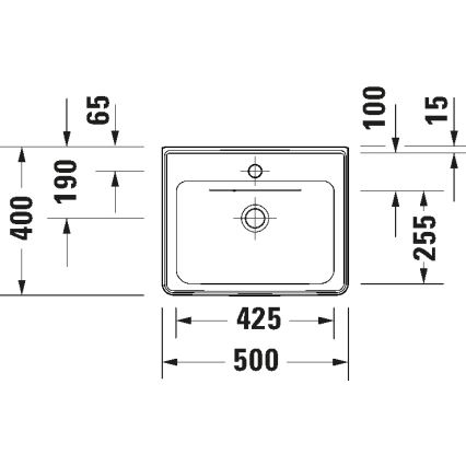 Duravit 742500060 - Závesné umývadlo D-NEO 50x40 cm keramika/lesklá biela