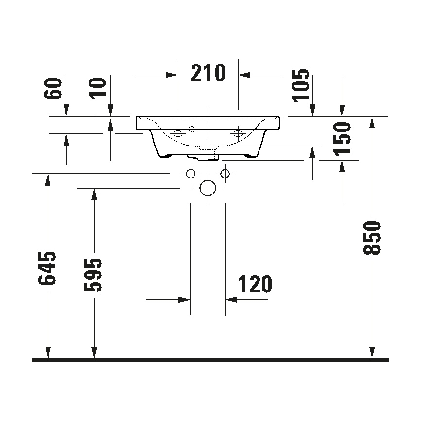 Duravit 742500060 - Závesné umývadlo D-NEO 50x40 cm keramika/lesklá biela