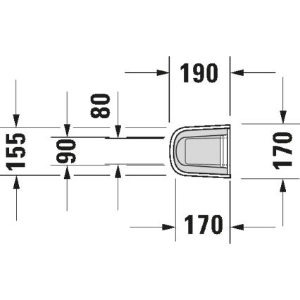 Duravit 8632700002 - Kryt sifónu D-CODE 70,5x19 cm keramika/lesklá biela