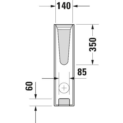 Duravit 8632700002 - Kryt sifónu D-CODE 70,5x19 cm keramika/lesklá biela