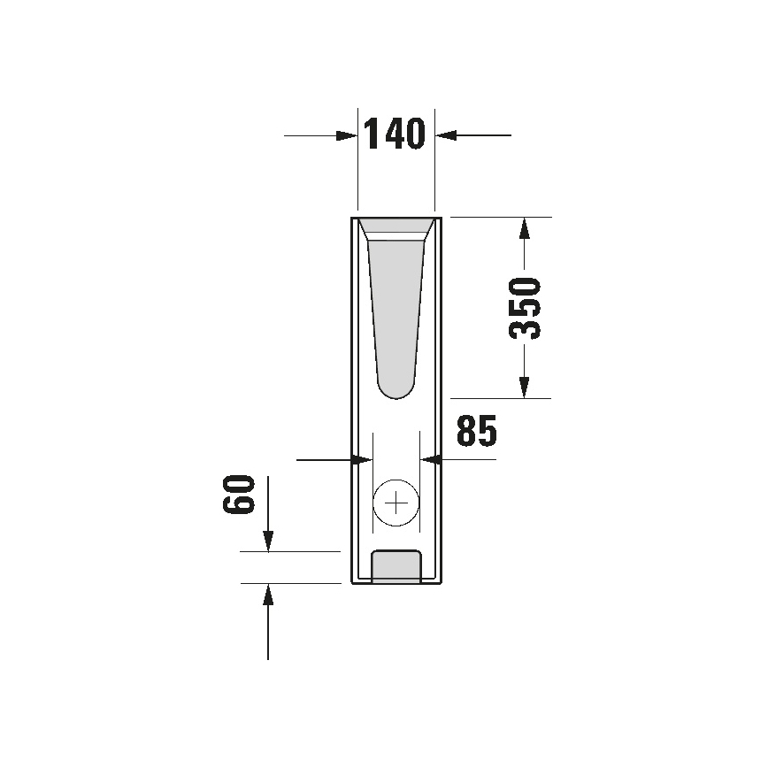 Duravit 8632700002 - Kryt sifónu D-CODE 70,5x19 cm keramika/lesklá biela