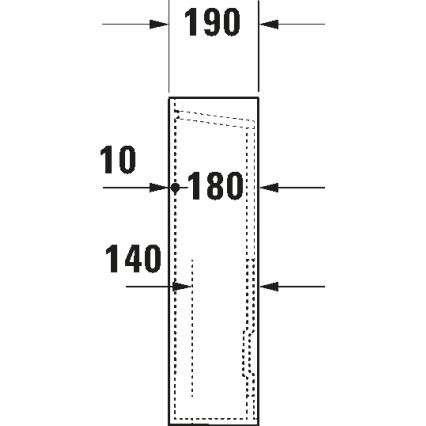 Duravit 8632700002 - Kryt sifónu D-CODE 70,5x19 cm keramika/lesklá biela