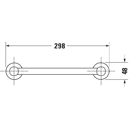 Duravit 99141000 - Úchyt na vaňu D-CODE 28,4 cm lesklý chróm