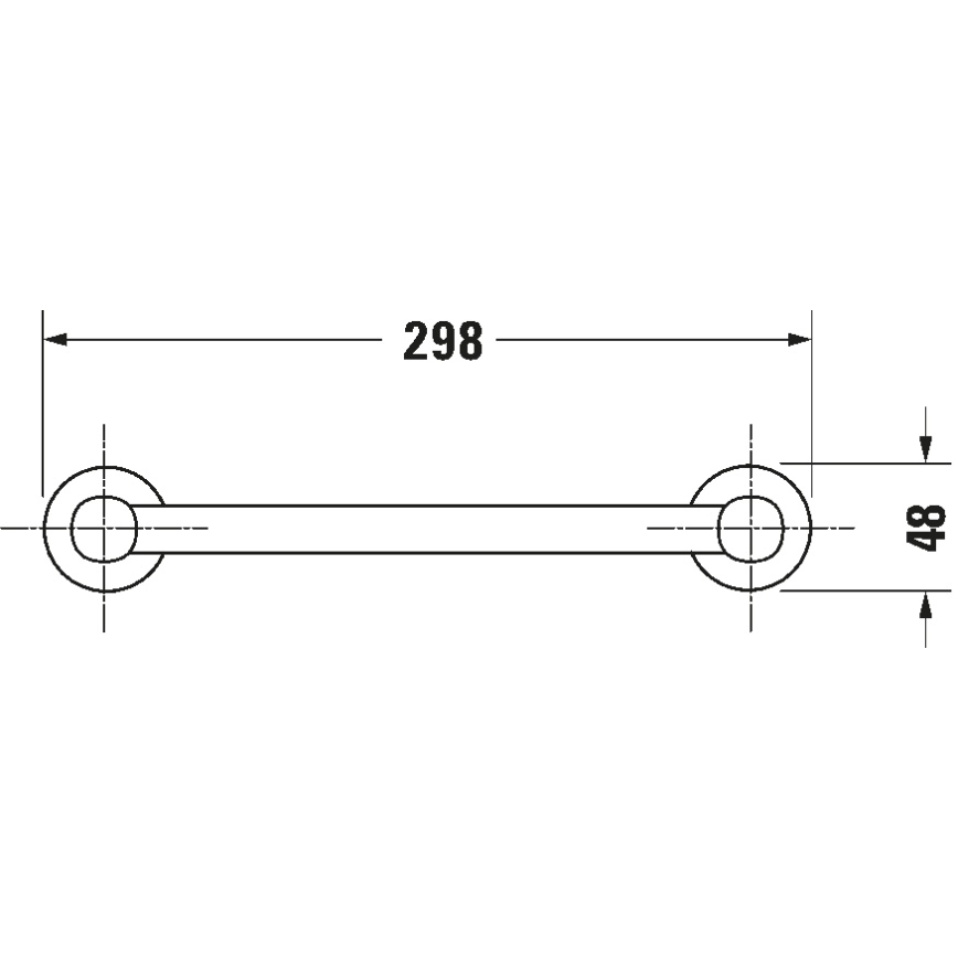 Duravit 99141000 - Úchyt na vaňu D-CODE 28,4 cm lesklý chróm