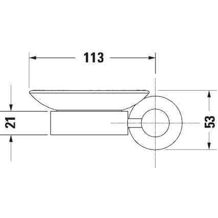 Duravit 99174600 - Nástenná mydelnička D-CODE ľavá matná čierna