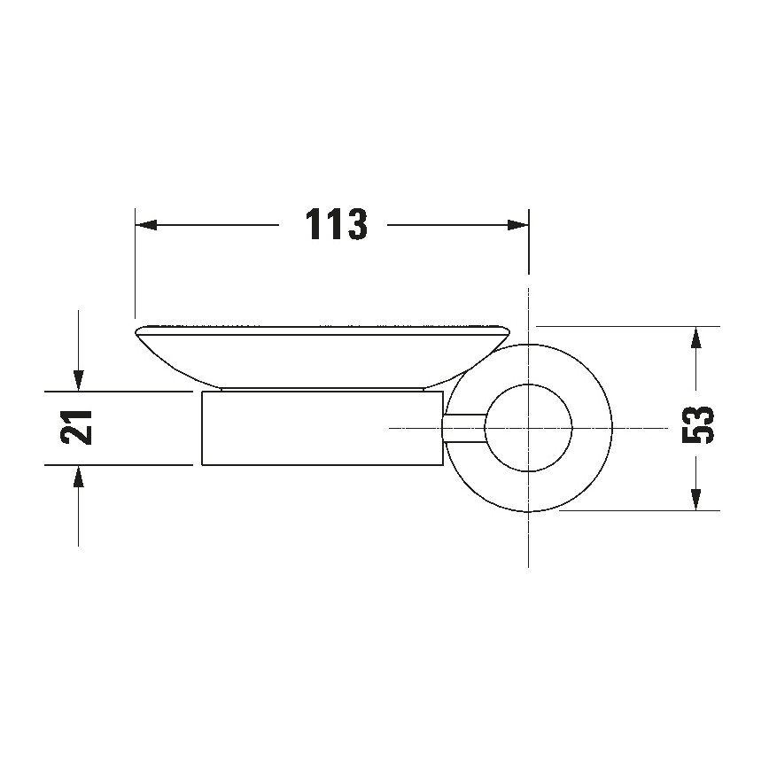 Duravit 99174600 - Nástenná mydelnička D-CODE ľavá matná čierna