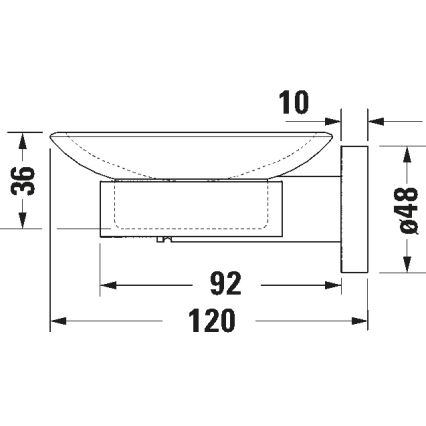 Duravit 99181000 - Nástenná mydelnička D-CODE pravá lesklý chróm