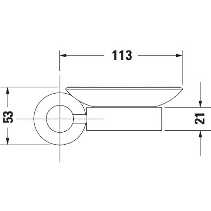 Duravit 99181000 - Nástenná mydelnička D-CODE pravá lesklý chróm