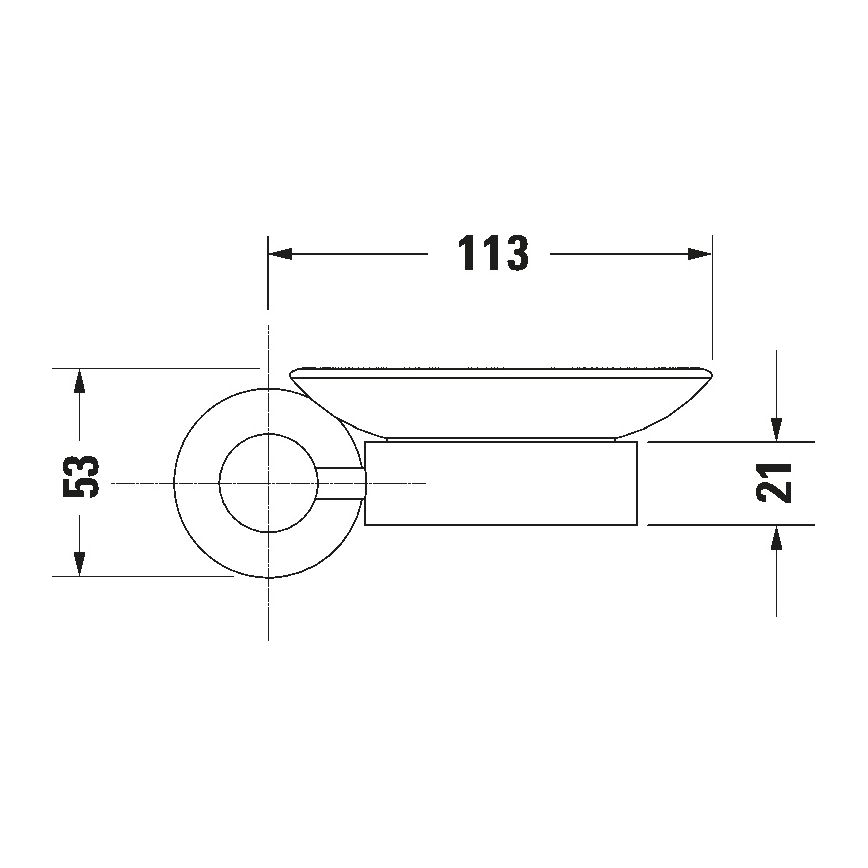 Duravit 99181000 - Nástenná mydelnička D-CODE pravá lesklý chróm