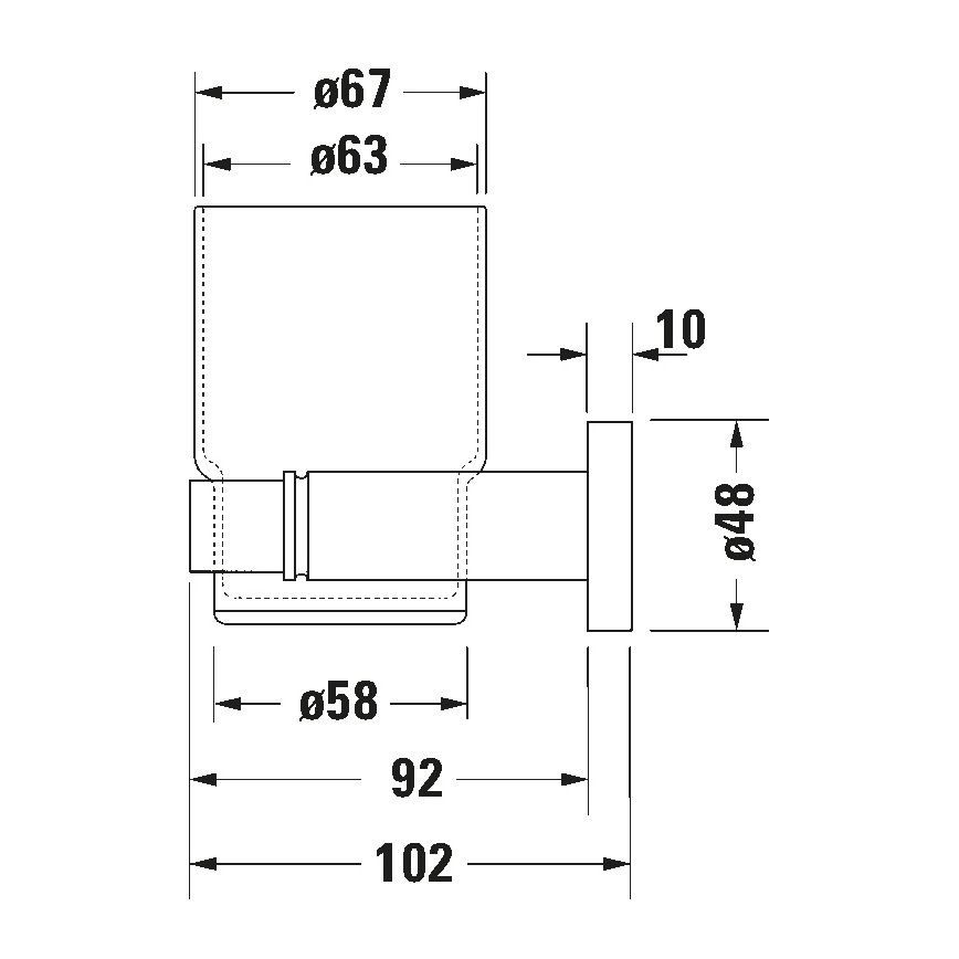 Duravit 99194600 - Nástenný držiak na zubné kefky D-CODE, ľavý, matná čierna