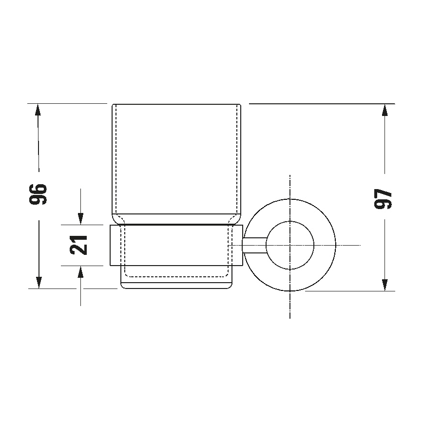 Duravit 99194600 - Nástenný držiak na zubné kefky D-CODE, ľavý, matná čierna