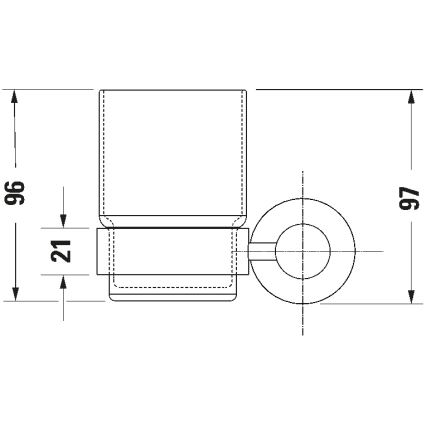 Duravit 99204600 - Nástenný držiak na zubné kefky D-CODE, pravý, matná čierna