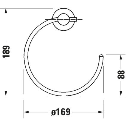Duravit 99211000 - Nástenný vešiak na uteráky D-CODE lesklý chróm