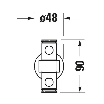 Duravit 99221000 - Nástenný vešiak na uteráky D-CODE 44,7 cm lesklý chróm