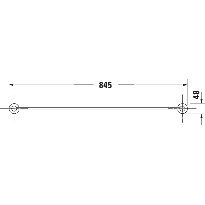 Duravit 99231000 - Nástenný vešiak na uteráky D-CODE 84,5 cm lesklý chróm