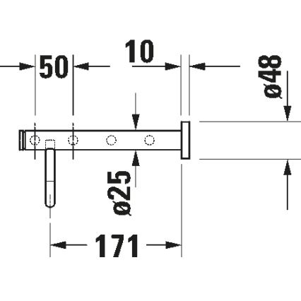 Duravit 99251000 - Nástenný vešiak na uteráky D-CODE 65 cm lesklý chróm