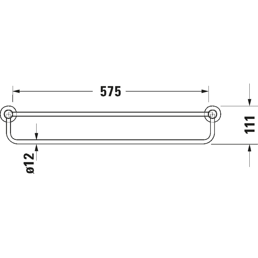 Duravit 99251000 - Nástenný vešiak na uteráky D-CODE 65 cm lesklý chróm