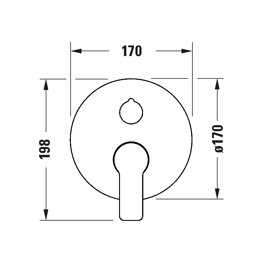 Duravit DC4210012046 - Sprchová batéria pre podomietkovú inštaláciu D-CODE matná čierna