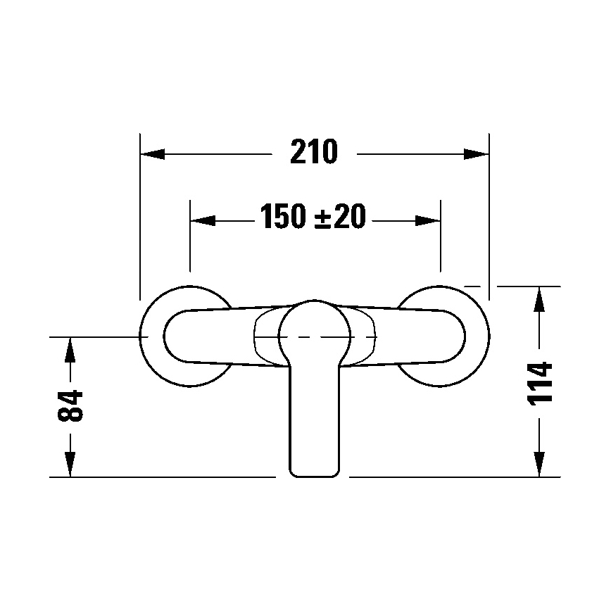 Duravit DC4230001010 - Nástenná bidetová batéria D-CODE, lesklý chróm