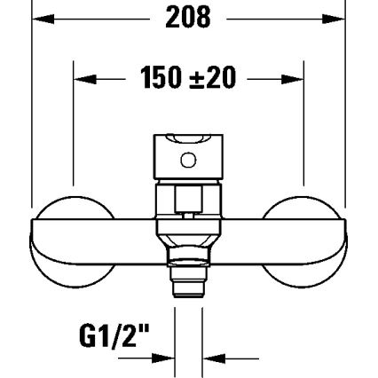 Duravit DC5230001010 - Vaňová batéria D-CODE, lesklý chróm
