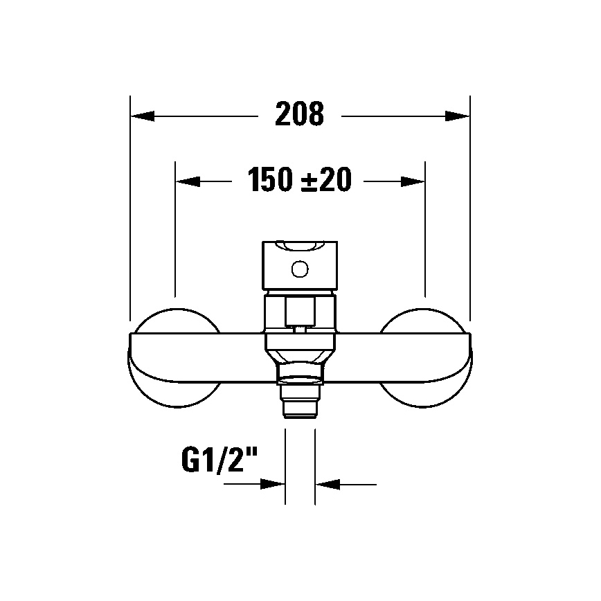 Duravit DC5230001010 - Vaňová batéria D-CODE, lesklý chróm