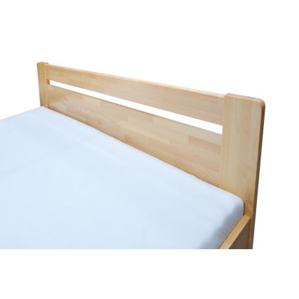 Dvojlôžková posteľ s roštom a úložným priestorom z masívu AMARA 180x200 cm buk
