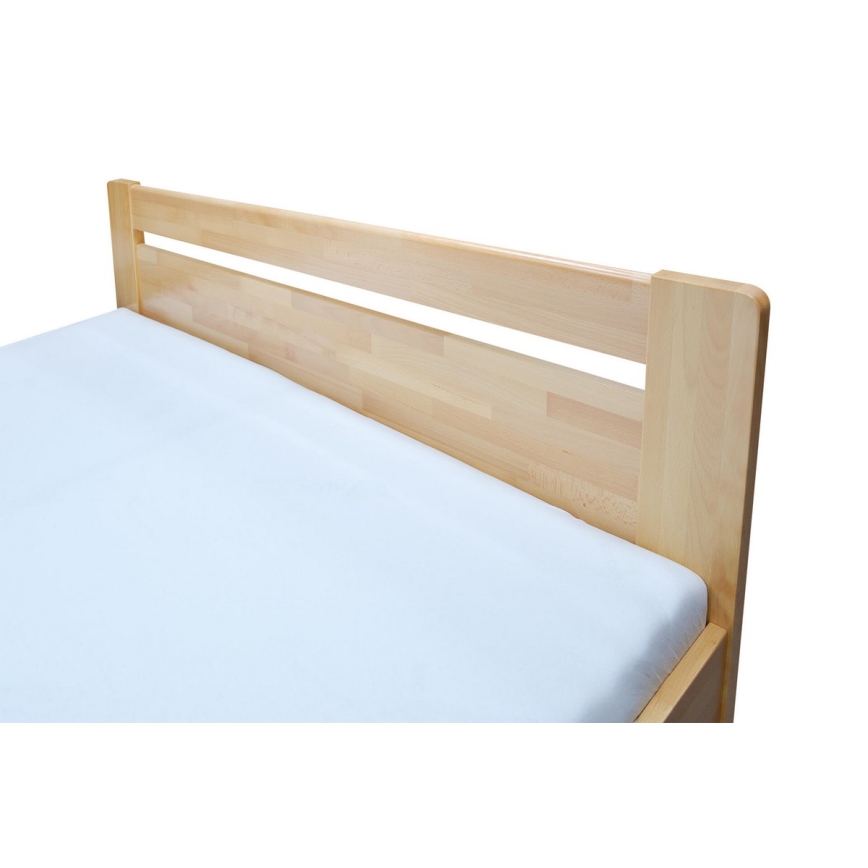 Dvojlôžková posteľ s roštom a úložným priestorom z masívu AMARA 180x200 cm buk
