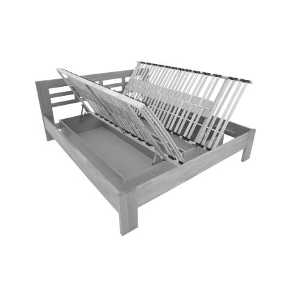 Dvojlôžková posteľ z masívu s úložným priestorom ANGELA 180x200 cm slivka