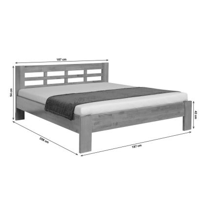 Dvojlůžková postel z masivu ANGELA 180x200 cm buk