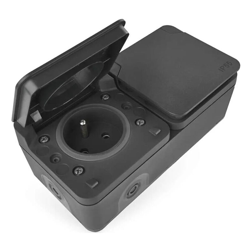 Dvojzásuvka do vlhkého prostredia IP55