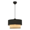 ECHO závesný luster 1xE27/60W/230V čierny/bežový