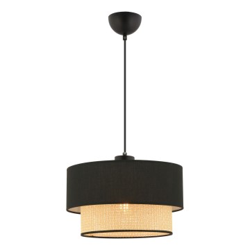 ECHO závesný luster 1xE27/60W/230V čierny/bežový